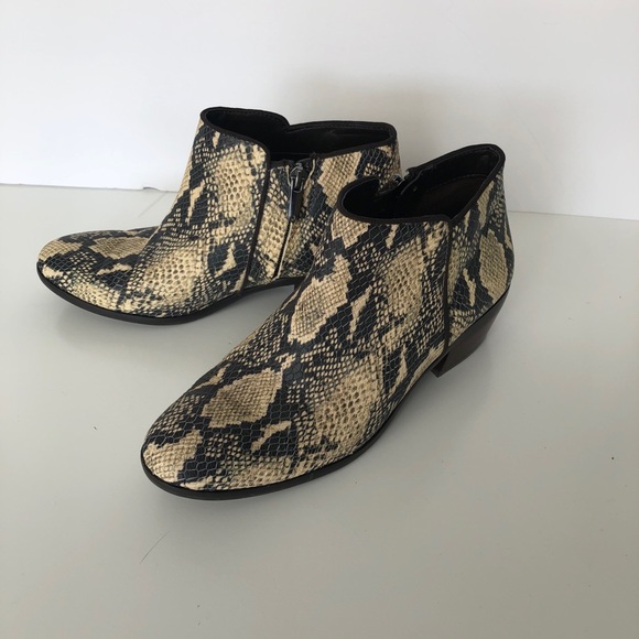 Sam Edelman Snake Skin Heeled Booties 7.5 - Picture 4 of 8